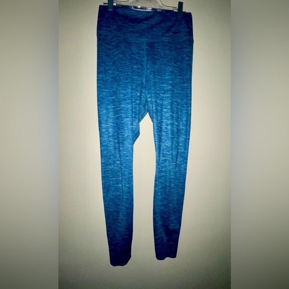 Nike One Luxe Spacedye/heathered teal Mid-Rise Training Leggings Teal/Clear Sz M - Picture 6 of 12